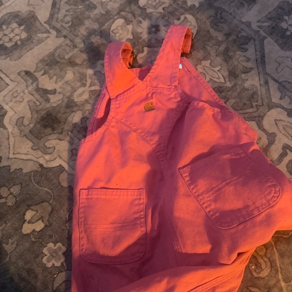 Carhartt Girls' Loose Fit Canvas Bib Overalls - Picture 6 of 7